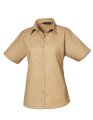 Dames blouse korte mouw Premier PR302 KHAKI